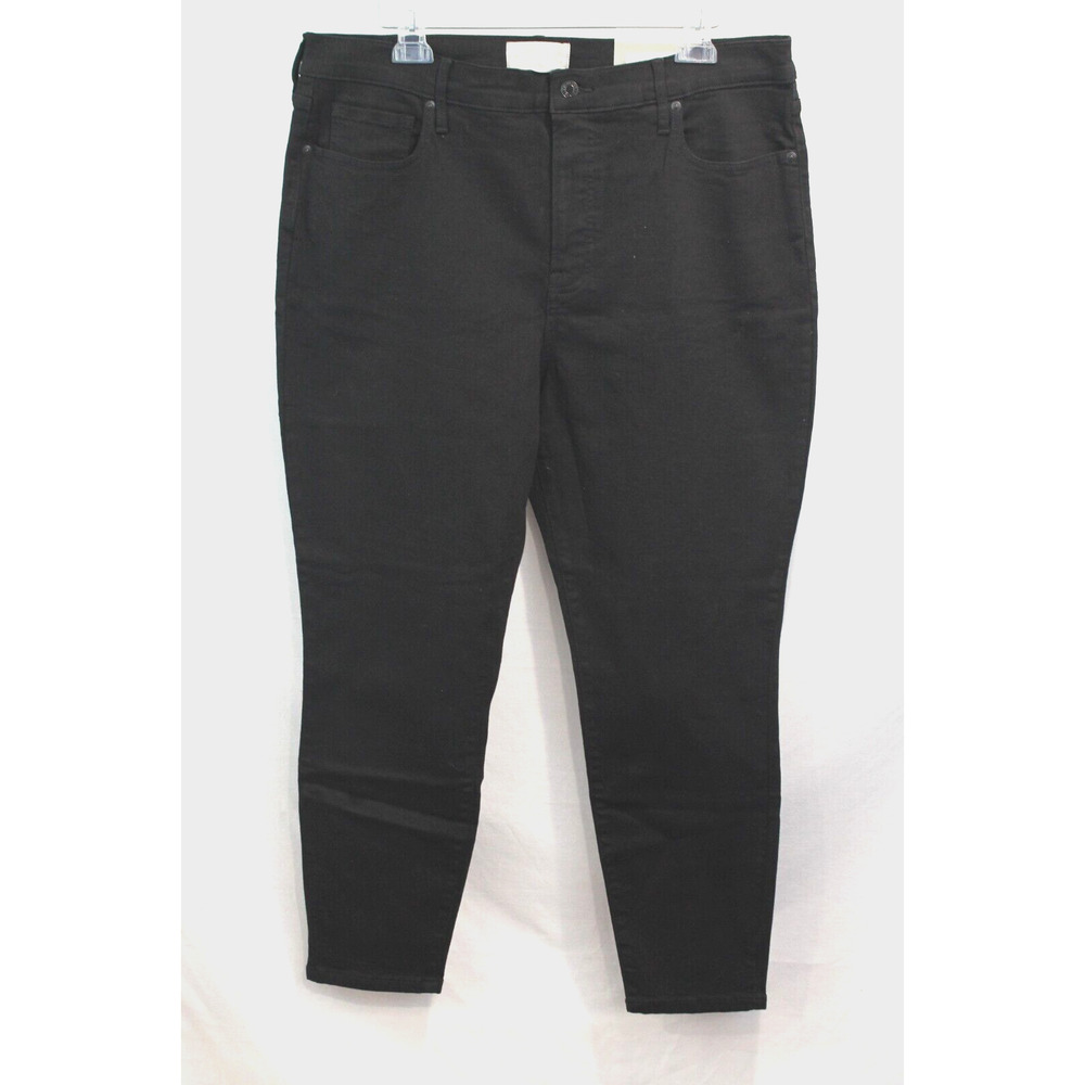 Everlane Women The High Rise Skinny Jeans size 35 Black Stretch Crop Ankle